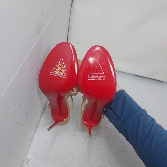 CHRISTIAN LOUBOUTIN Rosalie Strass Nude Strappy Heel Sandal - Picture 2 of 16